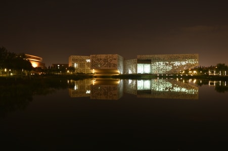 夜景-建筑-校园-南开大学-建筑 图片素材