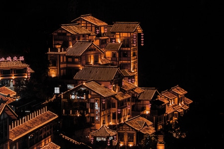 夜景-城市-流光溢彩-灯火阑珊-网红之地 图片素材