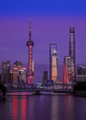 城市-上海-夜景-建筑-外滩 图片素材