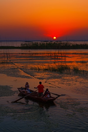 城市风光-石臼湖-夕阳-风景-夕阳 图片素材