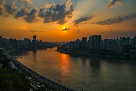 风光-旅行-重庆-地标-日落 图片素材