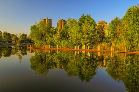 冬日暖阳-旅行-蓝天-倒影-重庆 图片素材