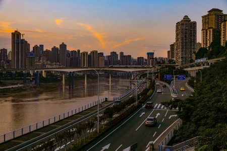 旅行-风光-重庆-日落时分-摄影和文字 图片素材