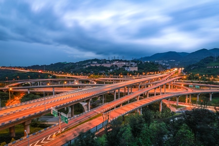 夜色-夜景-桥都-雾都-山城 图片素材