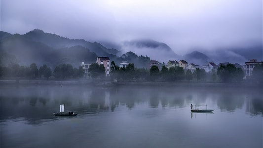 瓯江风光-丽水风光-风景-风光-自然 图片素材