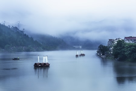 瓯江风光-丽水风光-风景-风光-自然 图片素材