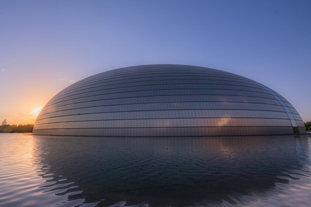 北京-建筑-国家大剧院-风光-旅行 图片素材