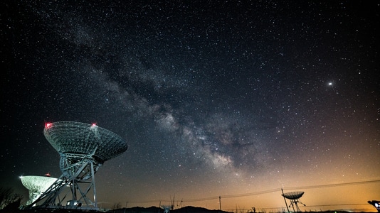 银河-星星-星河-夜晚-雷达 图片素材