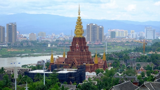 西双版纳-大金塔-云南-旅拍-大金塔 图片素材