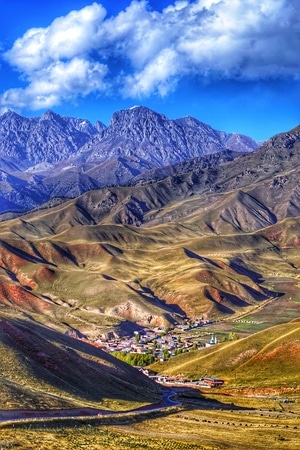 原创-色彩-旅行-构图-村庄 图片素材