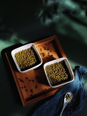 怀旧-静物-手机-食材-绿豆 图片素材