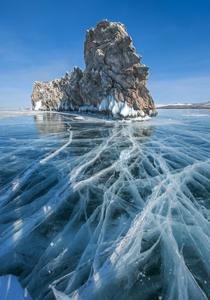 艺术风光-俄罗斯-贝加尔湖-冬季-湖泊 图片素材