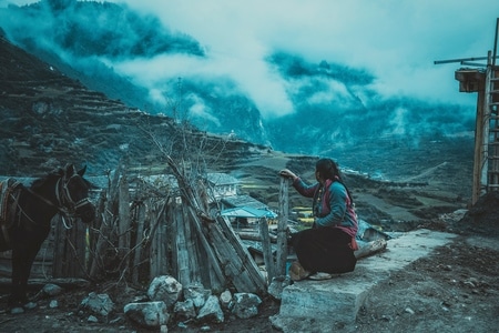 旅拍-甘南-扎尕那-纪实-藏民 图片素材