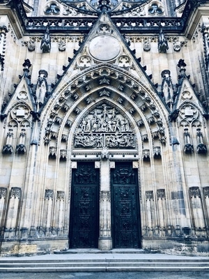 旅摄-捷克-教堂-建筑-圣维特大教堂之门 图片素材