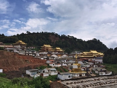 旅摄-甘南-郎木寺-风景-房屋 图片素材