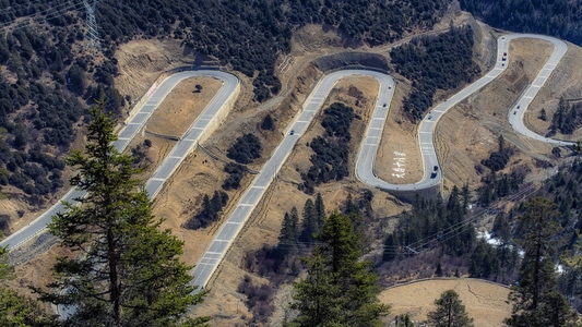 旅摄-四川-甘孜-318国道-道路 图片素材