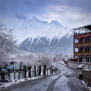你好2020-旅行-西藏-索松村-雪 图片素材