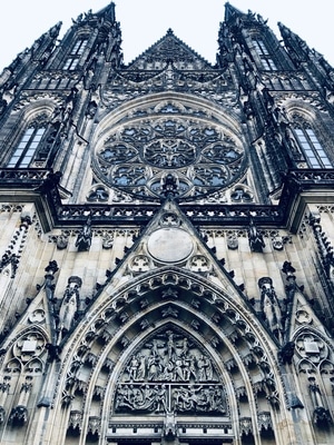 旅摄-捷克-教堂-建筑-圣维特大教堂之门 图片素材