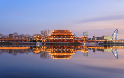城市-倒影-风景-风光-首钢园 图片素材