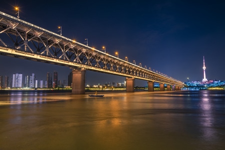 夜色-城市-旅游-武汉-长江 图片素材