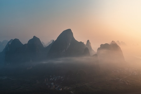 天空-山水-旅行-风光-喀斯特 图片素材