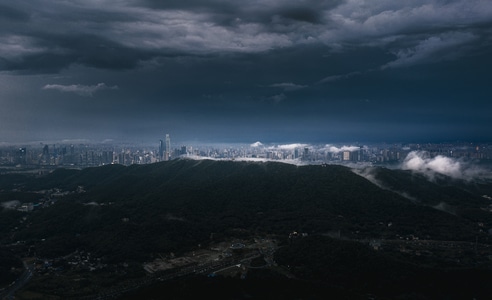 无人机-航拍-城市-长沙-都市风光 图片素材