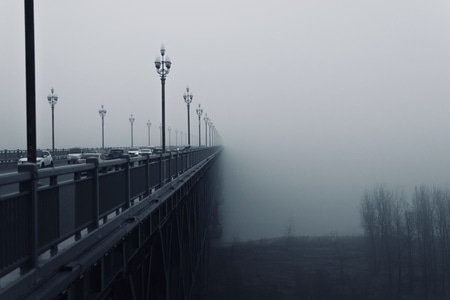 迷雾-抑郁-建筑-桥-迷雾 图片素材