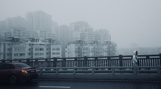 迷雾-抑郁-城市-建筑-桥 图片素材