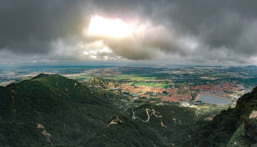 风光-云隙光-hdr合成-天空-风景 图片素材
