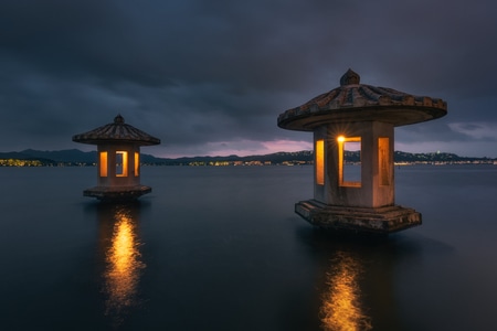 夜色-色彩-旅行-湖泊-风光 图片素材