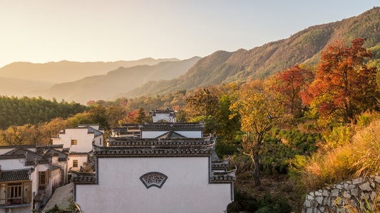 安徽-宏村-塔川-风光-旅游 图片素材