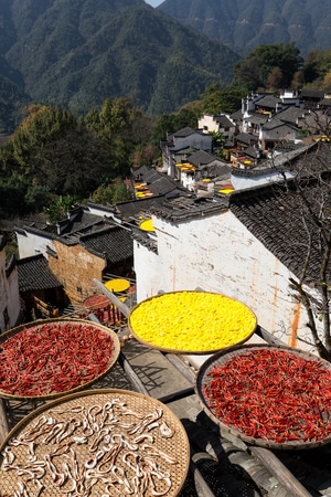 篁岭-江西-婺源-晒秋-风光 图片素材