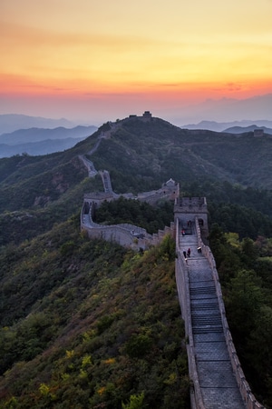 我的2019-金山岭-长城-晚霞-落日 图片素材