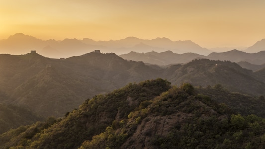 长城-金山岭长城-风光-旅游-夕阳 图片素材