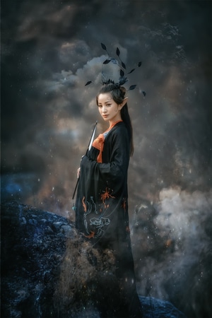 环境人像-意境人像-汉服-古装-美女 图片素材