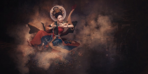 意境人像-汉服-古装-敦煌壁画-美女 图片素材