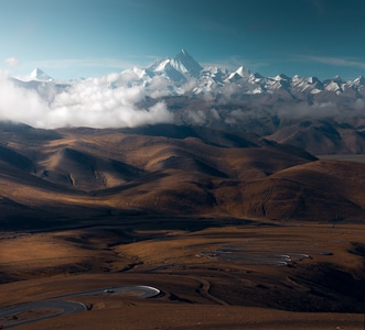 户外-风光-西藏-光影-雪山 图片素材