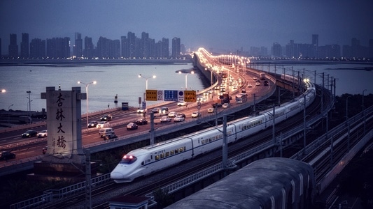 城市画册-城市旅行者-厦门-高铁-高铁 图片素材