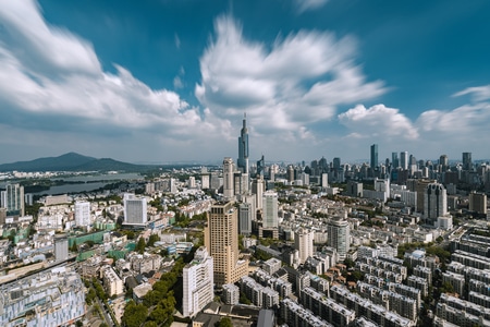云彩-南京-鼓楼-风光-紫峰 图片素材