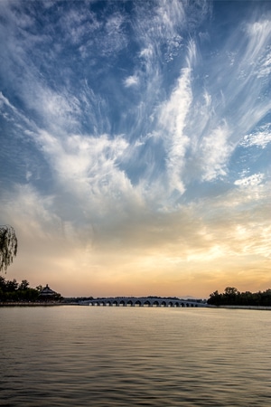 旅行-风景-颐和园-云-十七孔桥 图片素材