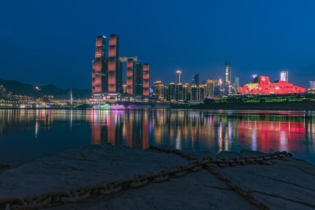 城市色彩-风光-城市风光-两江交汇-朝天门 图片素材