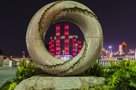 城市色彩-风光-城市风光-朝天门-来福士 图片素材