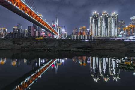桥-风光-城市风光-长江-魔都 图片素材