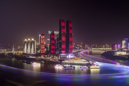 重庆-网红-宠客-夜景-夜景 图片素材