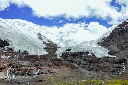 旅行-自然风光-青藏高原-蓝天白云-雪山 图片素材