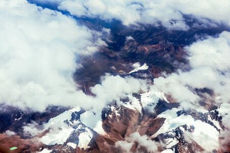 自然风光-鸟瞰-雪山-冰峰-峡谷 图片素材