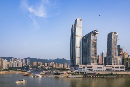 风光-城市风光-城市建筑-山水画-南山 图片素材