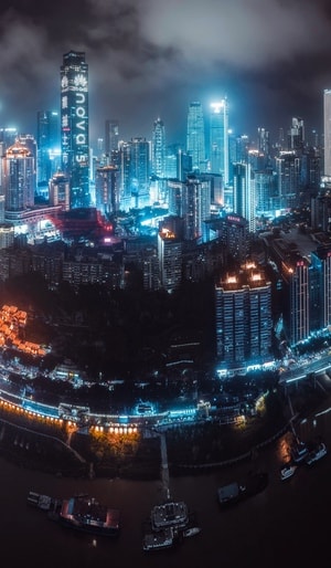 风光-旅行-航拍-夜景-重庆 图片素材