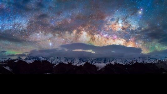 旅行-雪山-夜景-索尼-后期 图片素材