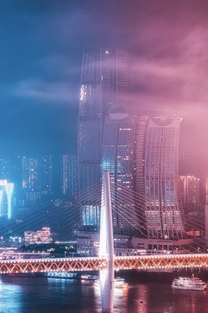 风光-夜景-建筑-城市-重庆 图片素材